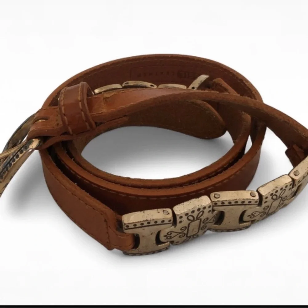 Fossil brown leather belt